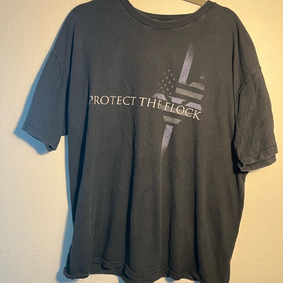Ranger Up Other - Ranger Up Y2K Black Short Sleeve Graphic Tee SZ XL Protect The Flock T Shirt
